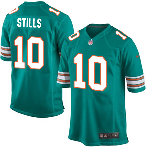 Men's Game Kenny Stills Nike Jersey Aqua Green Alternate - #10 NFL Miami Dolphins